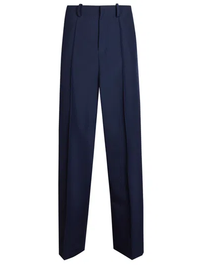 Marni High-waisted Pantalone Straight-leg Pants In Blue
