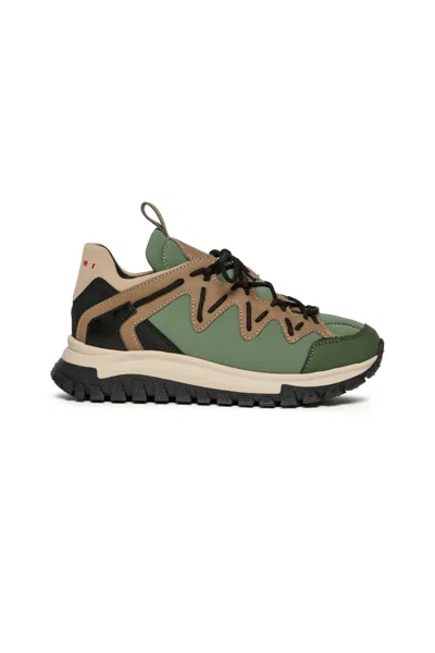 Marni Hiking-style Low Top Trainers In Green