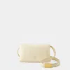 Marni Women's Prisma Leather Shoulder Bag In Beige