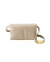 Marni Women's Prisma Leather Shoulder Bag In Beige