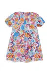 Marni Holiday Allover Poplin Dress In Blue