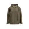 Marni Hooded Bomber Jacket In Green