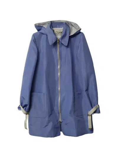 Pre-owned Marni Hooded Coat In Blue