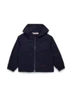 Marni Logo-embroidery Jacket In Blue
