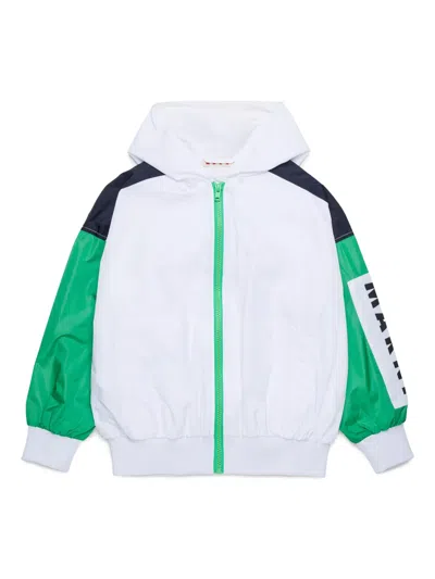 Marni Kids' Hooded Jacket In White