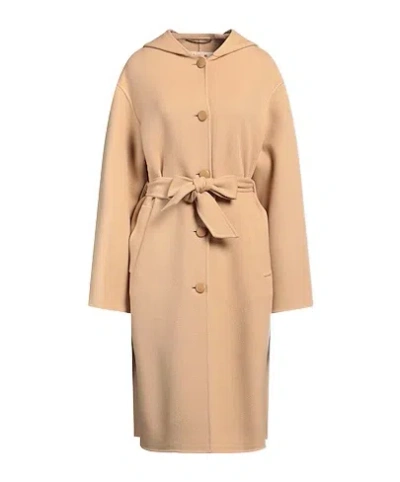 Marni Hooded Long-sleeve Coat In Nude