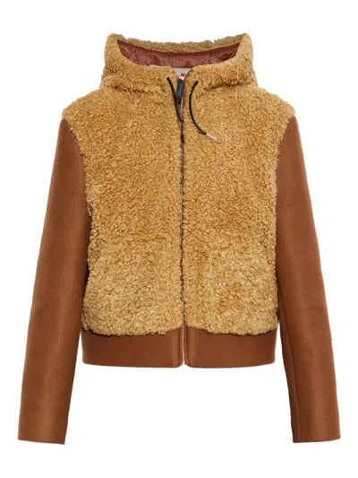 MARNI HOODED PANELLED JACKET