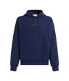 Marni Long Sleeved Hooded Sweatshirt In Blue