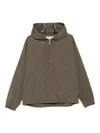 Marni Hooded Zip-up Jacket In Brown