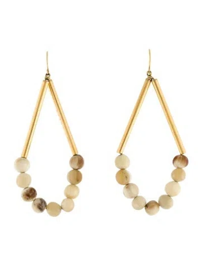 Pre-owned Marni Horn Bead Drop Earrings In Multi
