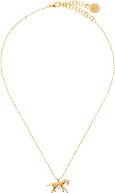 Marni Horse Charm Chain Necklace In Gold