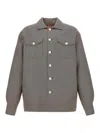 Marni Micro Houndstooth Wool Jacket In Dark Red