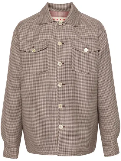MARNI HOUNDSTOOTH-JACQUARD SHIRT