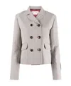Marni Multicolor Houndstooth Wool Blend Single-breasted Blazer In White