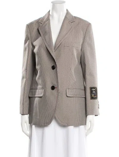 Pre-owned Marni Houndstooth Print Blazer W/ Tags In Neutral