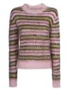 Marni Iconic Brushed Stripes Sweater In Quartz