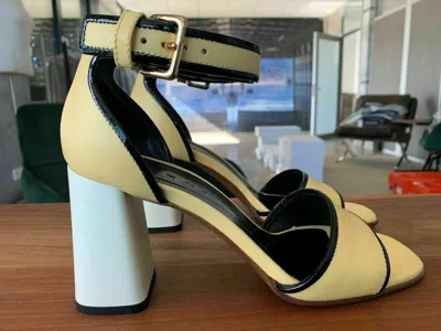 Pre-owned Marni Iconic Slingback Samsung Court Shoes Buckle Sandals Shoes Icon 38 In Light Topaz
