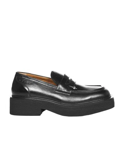 Marni Iconic Square-toe Chunky Loafers In Black