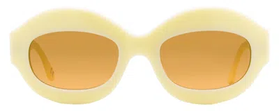 Marni Ik Oval Acetate Sunglasses In Yellow