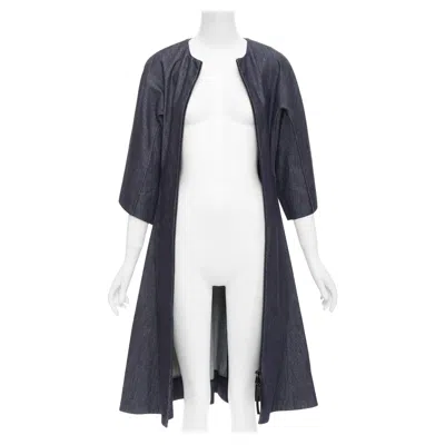 Pre-owned Marni Indigo Blue Denim Zip Front Dolman Sleeve Midi Dress It40 S
