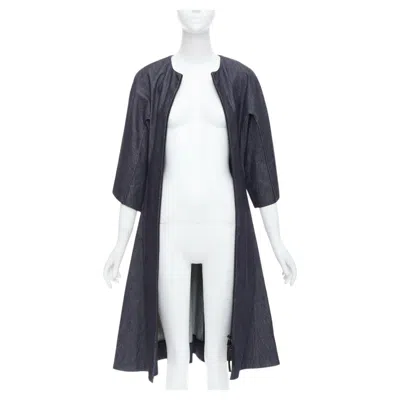 Pre-owned Marni Indigo Blue Denim Zip Front Dolman Sleeve Midi Dress It40 S