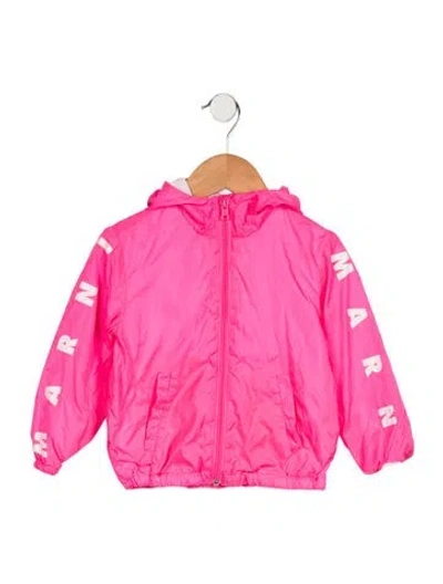 Pre-owned Marni Babies' Infants Girls' Graphic Print Jacket In Pink/white