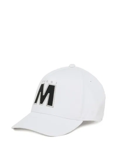 Marni Kids' Initial Baseball Hat In White