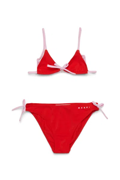MARNI INSTITUTIONAL LOGO BIKINI SWIMMING COSTUME