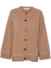 Marni Woman Cardigan Camel Size 2 Virgin Wool In Brown