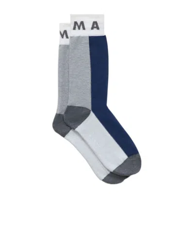 MARNI BLUE COLOUR BLOCK SOCKS