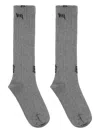 Marni Intarsia-knit Socks In Gray