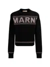 Marni Intarsia Wool Sweater In Black