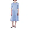 Marni Iris Blue A-line Midi Dress In Blue