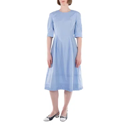 Marni Iris Blue A-line Midi Dress, Brand Size 42 ( Us Size 10 )