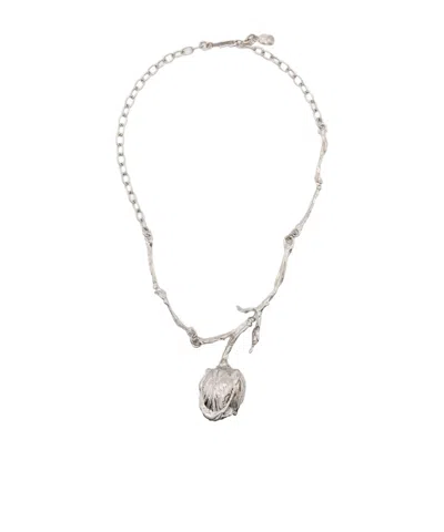 Marni Irregular Shape Necklace In Metallic
