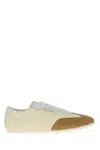 Marni Smooth Polyamide Sneakers With Suede Accents In Neutral