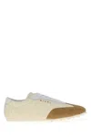 Marni Smooth Polyamide Sneakers With Suede Accents In White