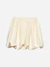 Marni Ivory Fleece Balloon Miniskirt