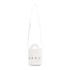 Marni Ivory Leather And Raffia Tropicalia Bucket Bag
