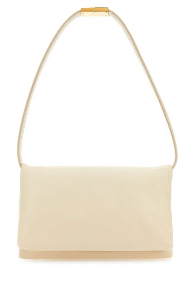MARNI IVORY LEATHER PRISMA SHOULDER BAG