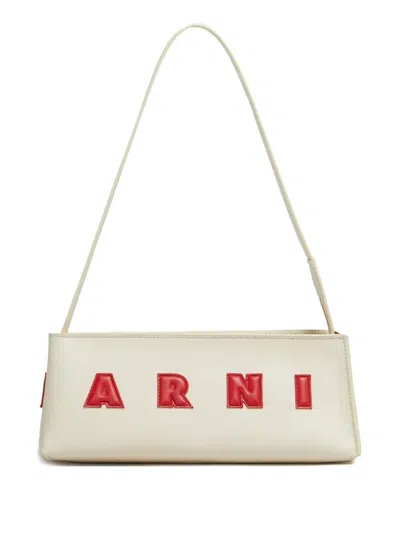 MARNI MARNI IVORY LEATHER SHOULDER BAG