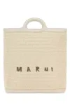 Marni Ivory Raffia And Leather Tropicalia Bucket Bag