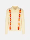 Marni Ivory Virgin Wool Polo Shirt In Ivory