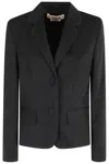 Marni Notched-lapel Two-button Jacket In Black