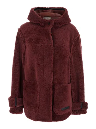 Marni Long Sleeve Casual Jacket In Brown