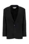 Marni Virgin Wool Blend Blazer In Black