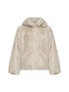 Marni Giacca In Ecopelliccia Con Cappuccio Removibile In Glass