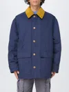 Marni Parka In Gabardine De Coton In Blue