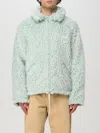 Marni Shaggy Jackets Light Blue In Green