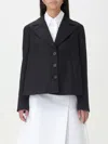Marni Single-breasted Cotton Cropped Blazer In Black
